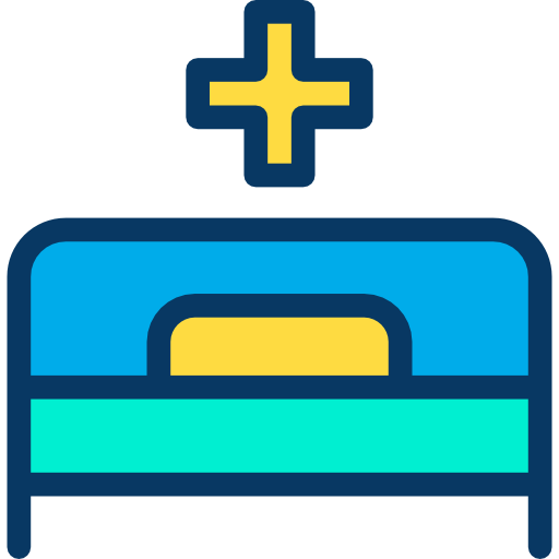 Hospital bed Kiranshastry Lineal Color icon