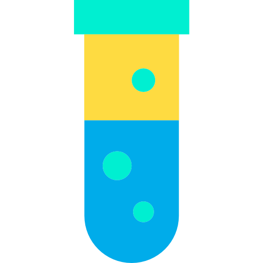 tubo de ensayo Kiranshastry Flat icono