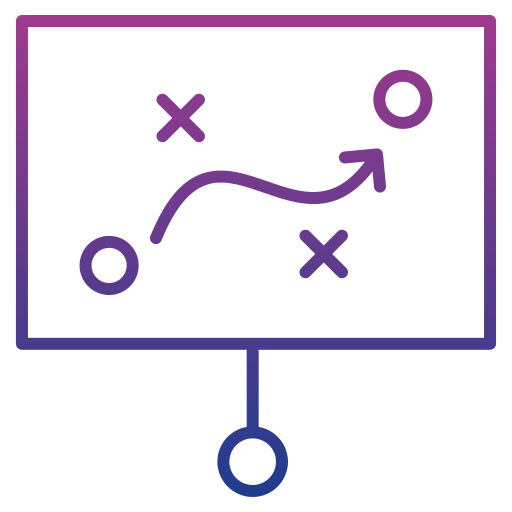 strategia Generic gradient outline icona