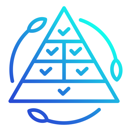piramide nutrizionale Generic gradient outline icona
