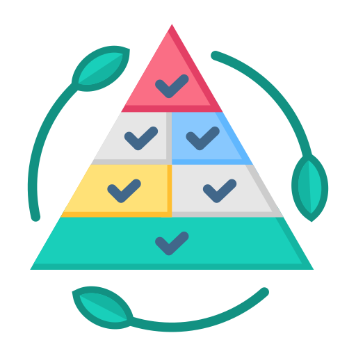 Nutritional pyramid Generic color fill icon