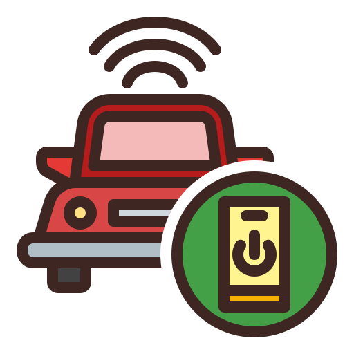 Connected car Generic color lineal-color icon