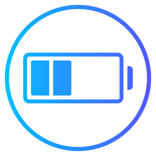 mezza batteria Generic gradient fill icona