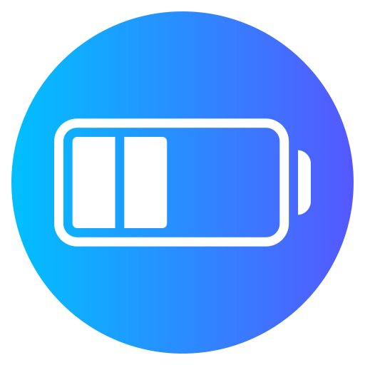 Half battery Generic gradient fill icon