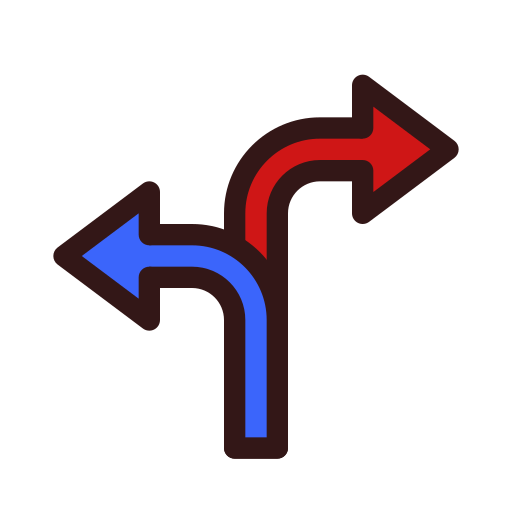 kruispunt Generic color lineal-color icoon