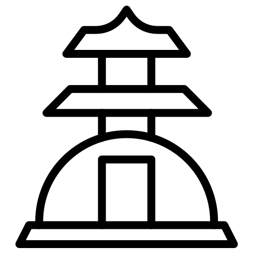 스투파 Generic black outline icon