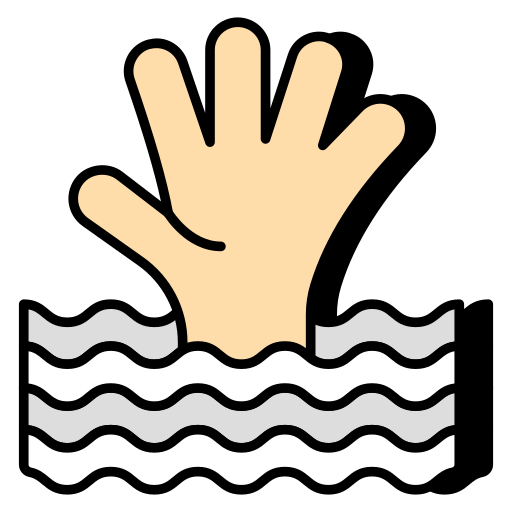 Drowning Generic color fill icon