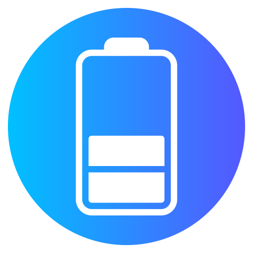 halve batterij Generic gradient fill icoon