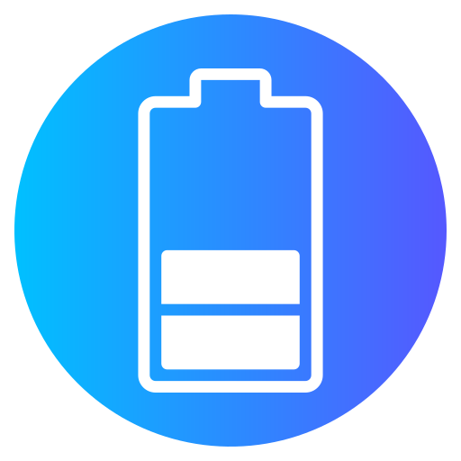 halve batterij Generic gradient fill icoon