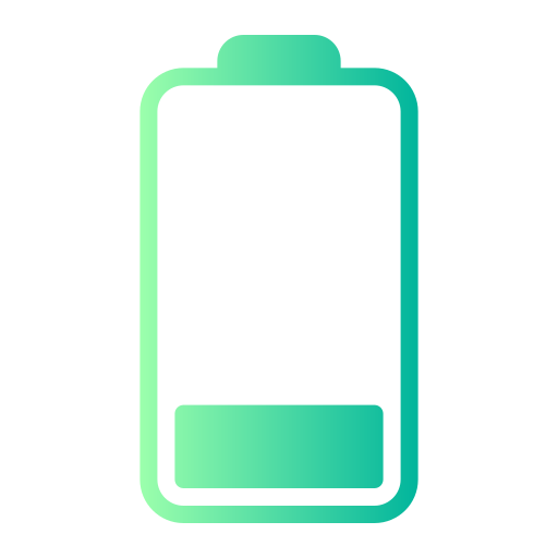 niski poziom baterii Generic gradient fill ikona
