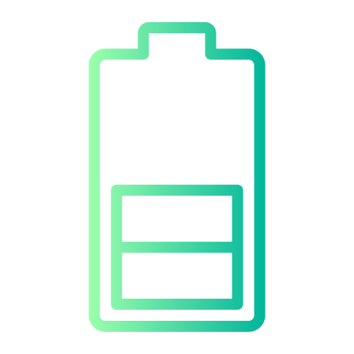 Half battery Generic gradient outline icon