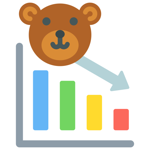 rynek niedźwiedzia Generic color fill ikona