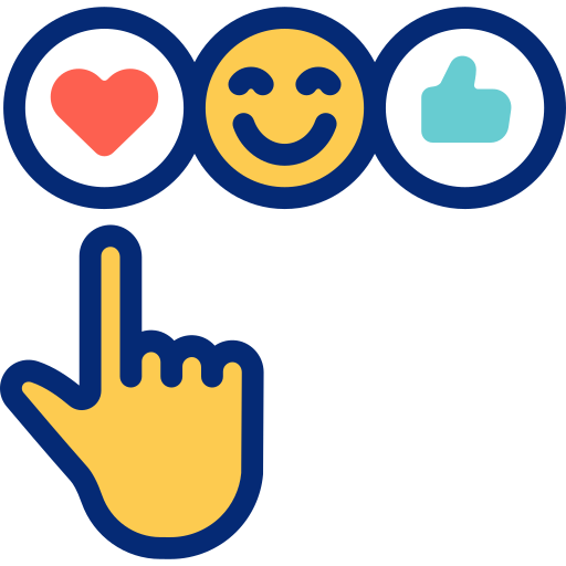 Facebook reactions Basic Accent Lineal Color icon