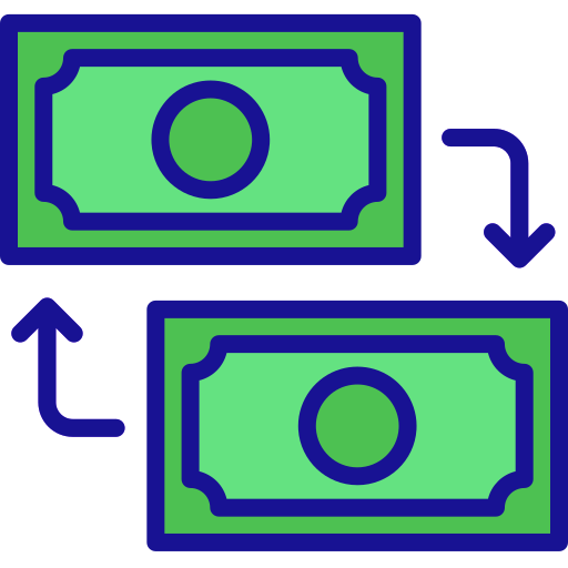 kurs wymiany walut Generic color lineal-color ikona