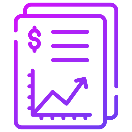 informe financiero Generic gradient outline icono