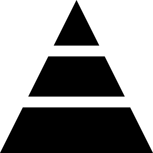 pyramidal Basic Straight Filled Icône