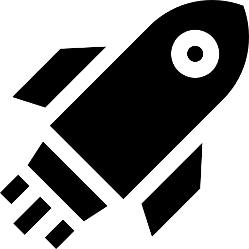 cohete Basic Straight Filled icono