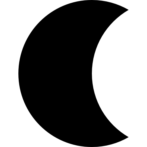 달 Basic Straight Filled icon