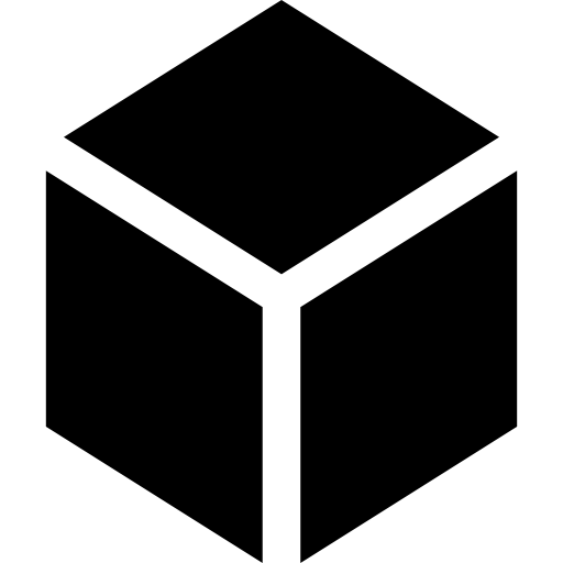 Cube Basic Straight Filled icon