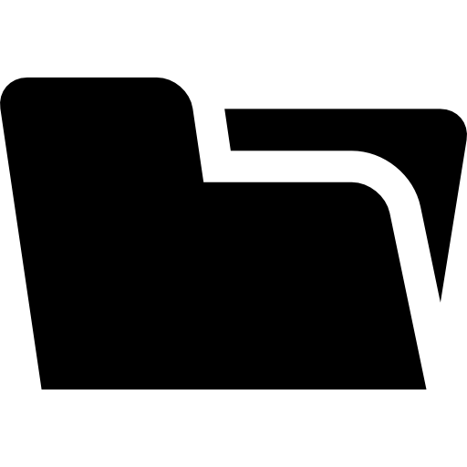 Folder Basic Straight Filled icon