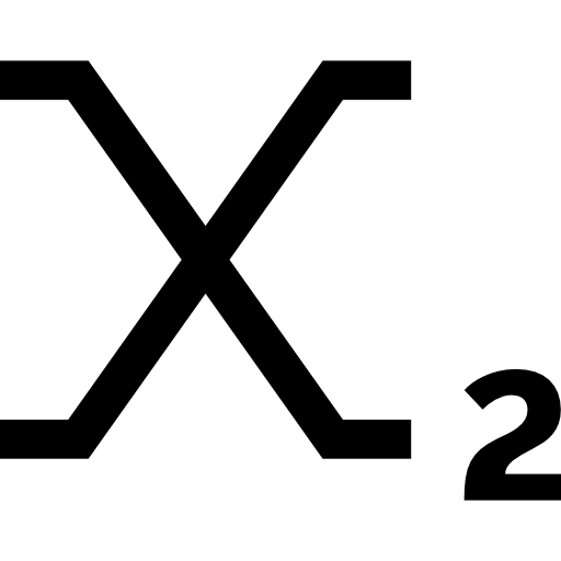 subíndice Basic Straight Filled icono