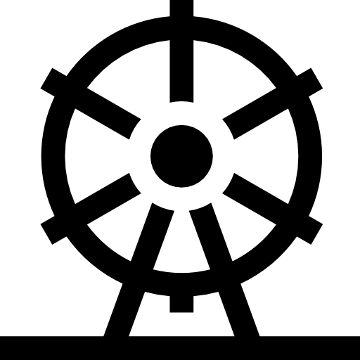 rueda de la fortuna Basic Straight Filled icono