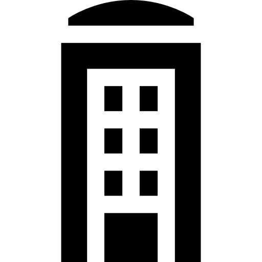 cabina telefónica Basic Straight Filled icono