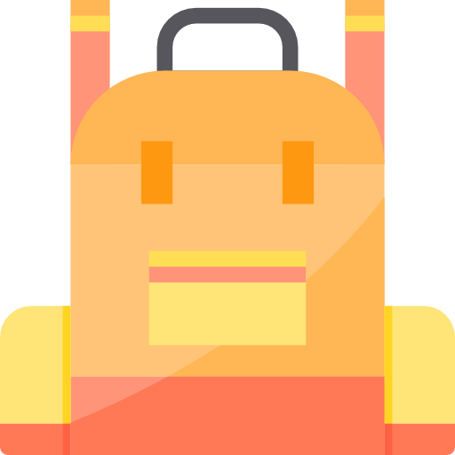 Backpack itim2101 Flat icon