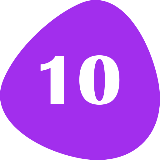 numero 10 Generic color fill icono