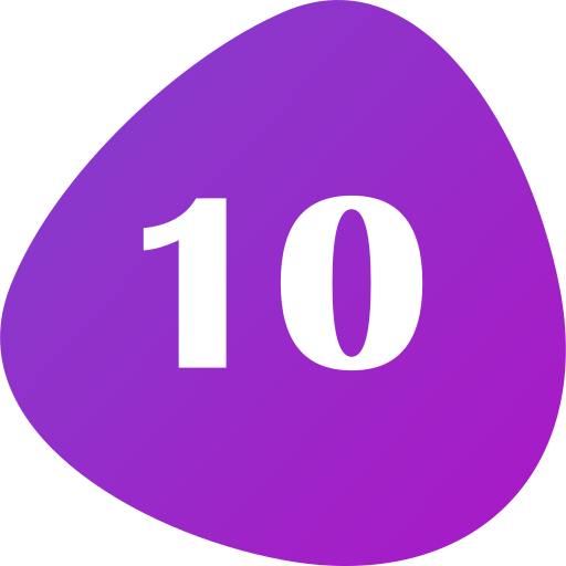 Number 10 Generic gradient fill icon