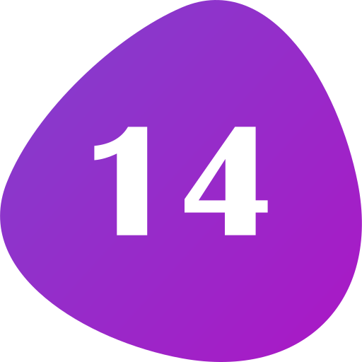 nummer 14 Generic gradient fill icon