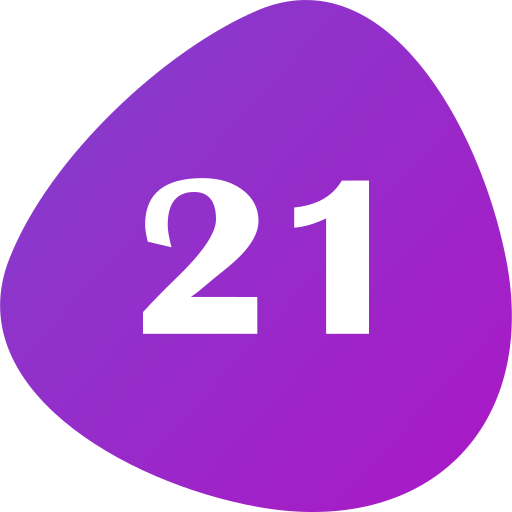 nummer 21 Generic gradient fill icoon