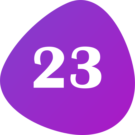 nummer 23 Generic gradient fill icoon