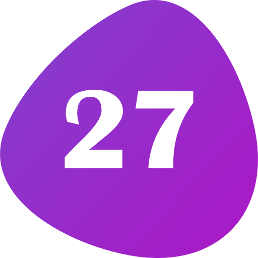 Twenty seven Generic gradient fill icon