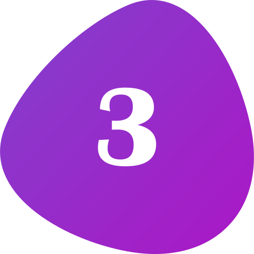 numer 3 Generic gradient fill ikona