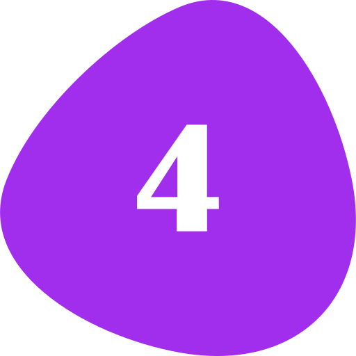 Number 4 Generic color fill icon