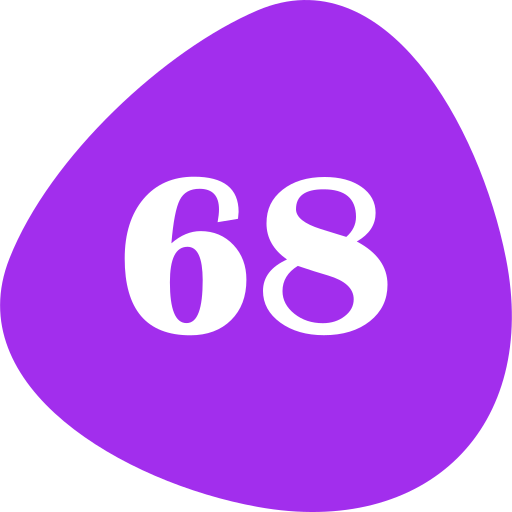 Sixty eight Generic color fill icon