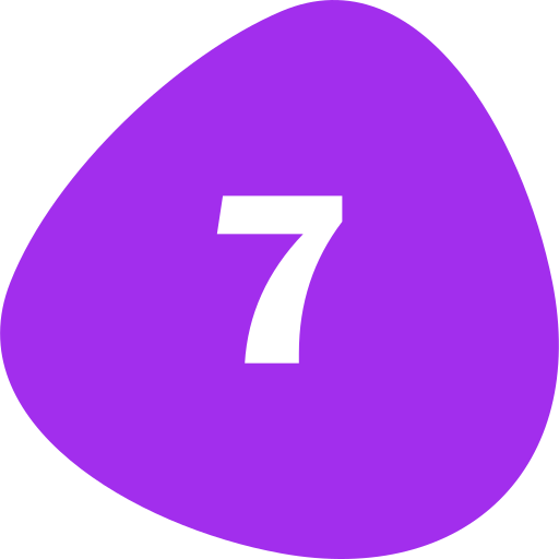 numer 7 Generic color fill ikona