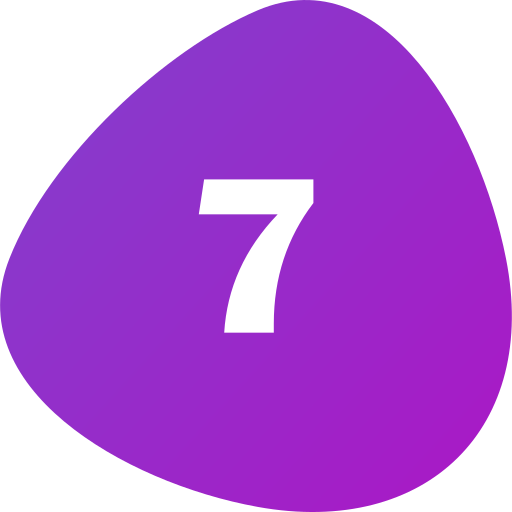 numero 7 Generic gradient fill icono
