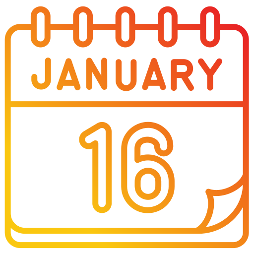 January Generic gradient outline icon