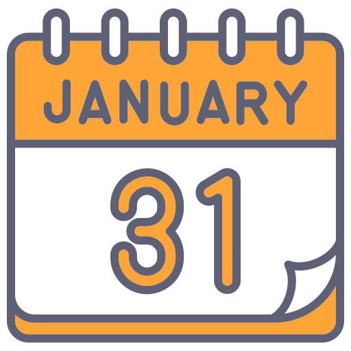 January Generic color lineal-color icon