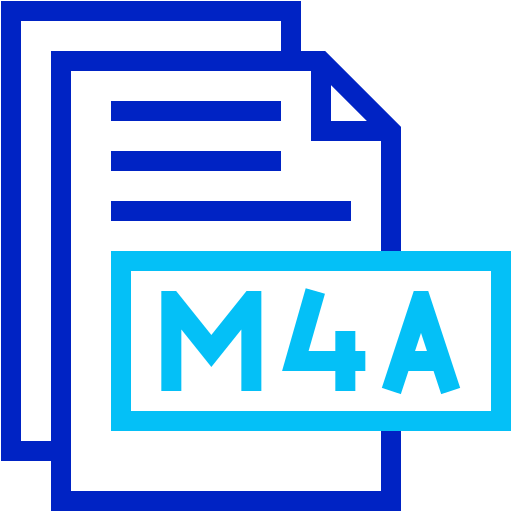 m4a Generic color outline Icône