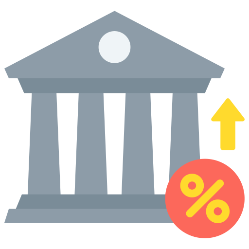 Bank rate Generic color fill icon