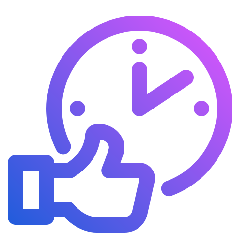 Time management Generic gradient outline icon