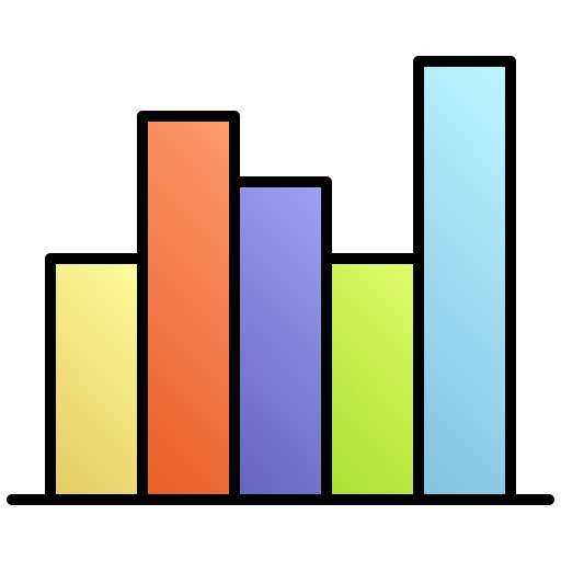 막대 차트 Generic gradient lineal-color icon