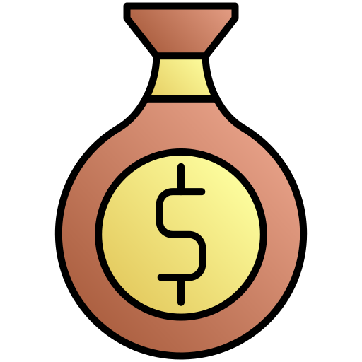 bolsa de dinero Generic gradient lineal-color icono