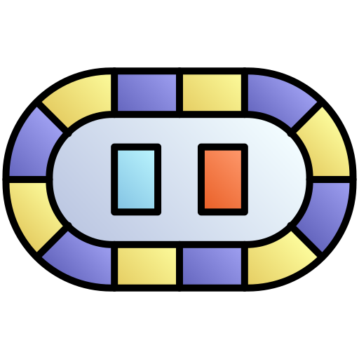 stół pokerowy Generic gradient lineal-color ikona