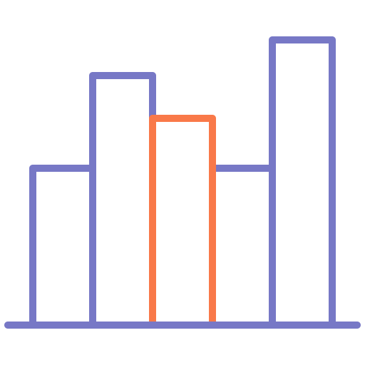 gráfico de barras Generic color outline Ícone