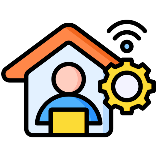 Working at home Generic color lineal-color icon