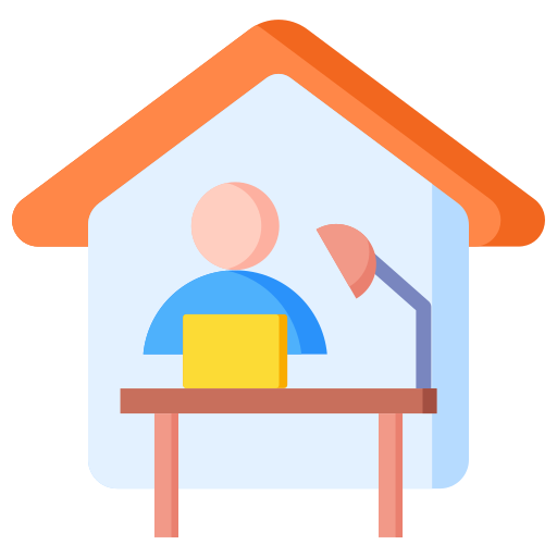 Working at home Generic color fill icon